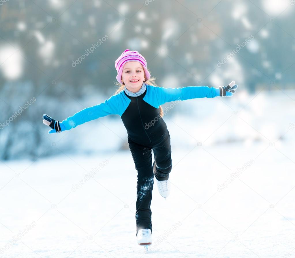 little girl skating