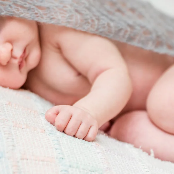 Lilla nyfödda baby hand — Stockfoto
