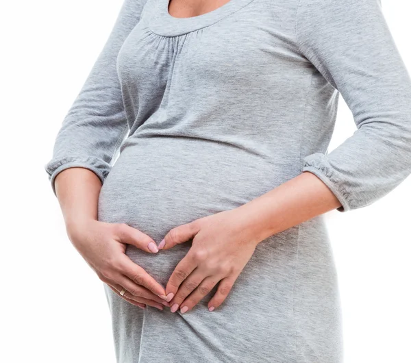 Donna incinta primo piano — Foto Stock