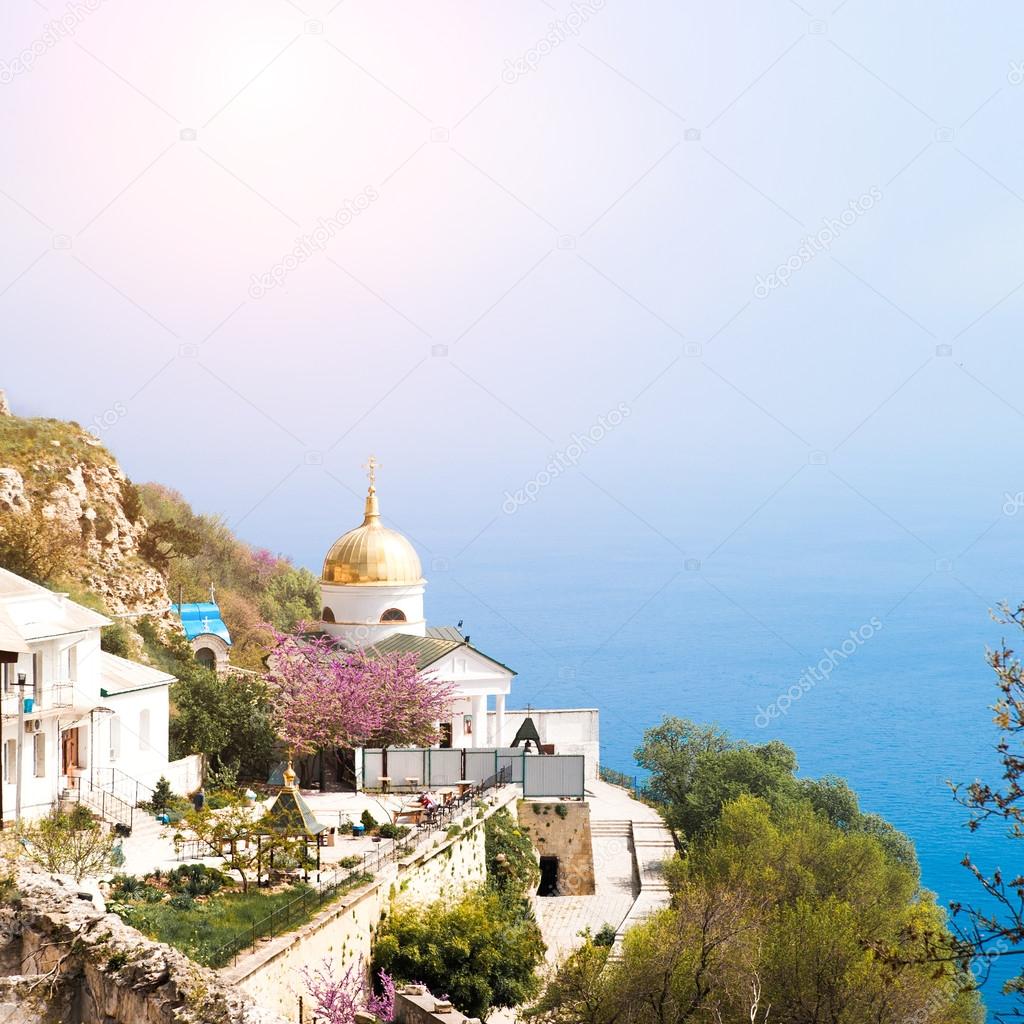 Church on the cliff above the sea