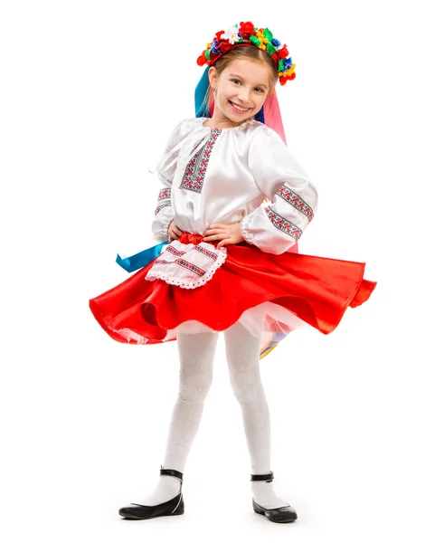 Little girl in Ukrainian costume — Stock Photo, Image
