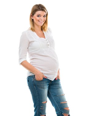 Güzel hamile kadın.