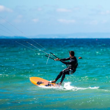 Handsome kite surfer clipart