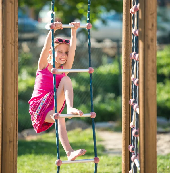 Girl on outdoor playground — Stock Photo, Image