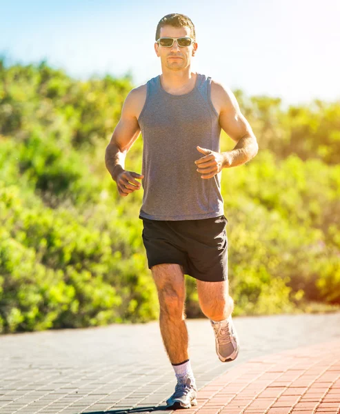 Uomo Jogging — Foto Stock