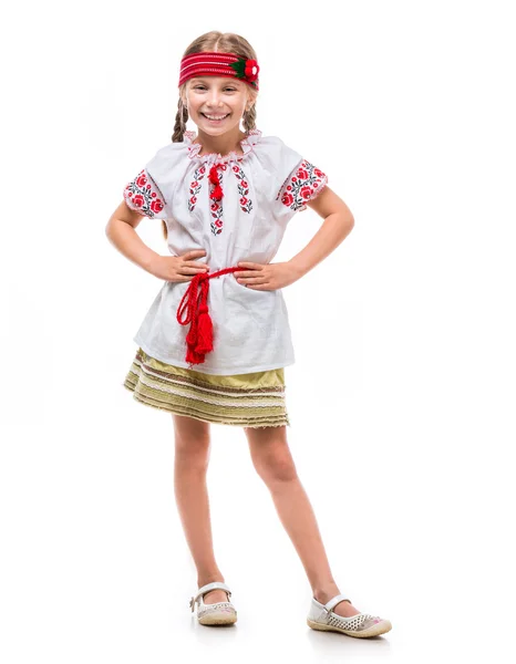 Dívka v kroji ukrajinská — Stock fotografie
