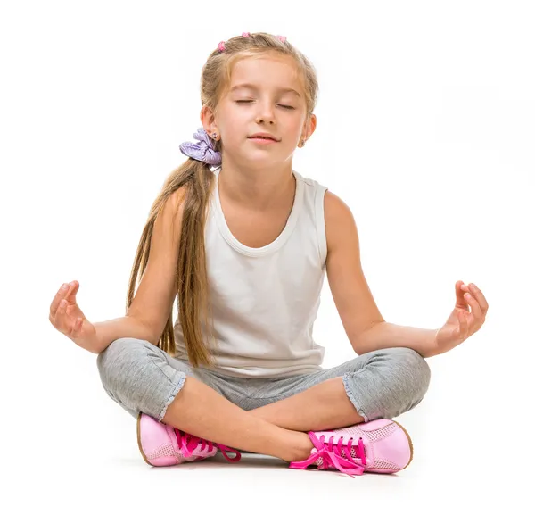 Girl meditating — Stock Photo, Image