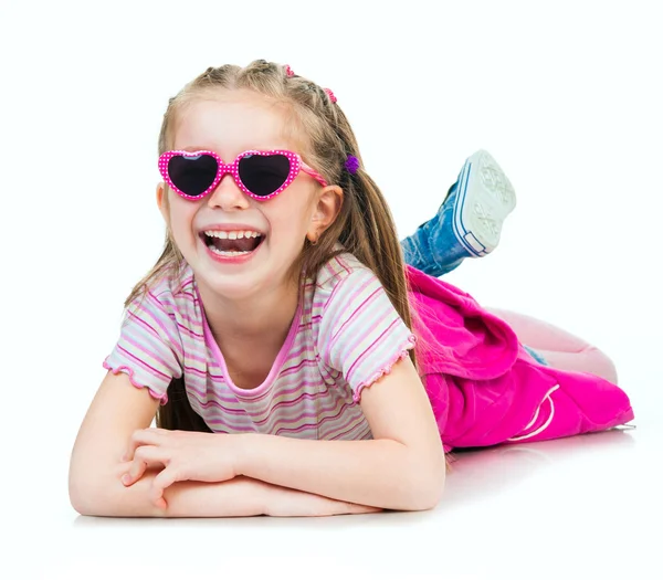 Sorridente bambina di moda — Foto Stock