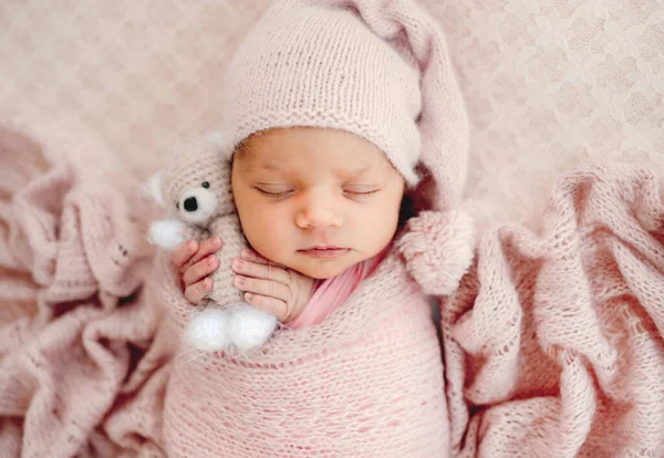 Newborn baby girl portrait — Stock Photo, Image