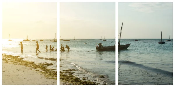 Colagem beatiful da vista do mar — Fotografia de Stock