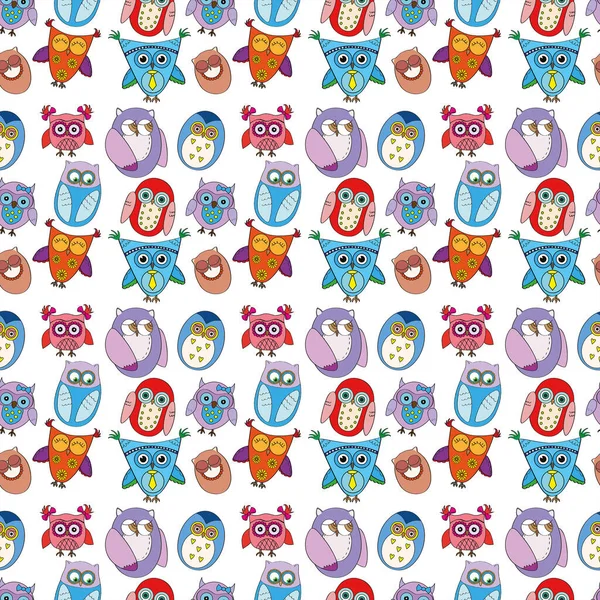 Owls seamless pattern — Stock Photo, Image