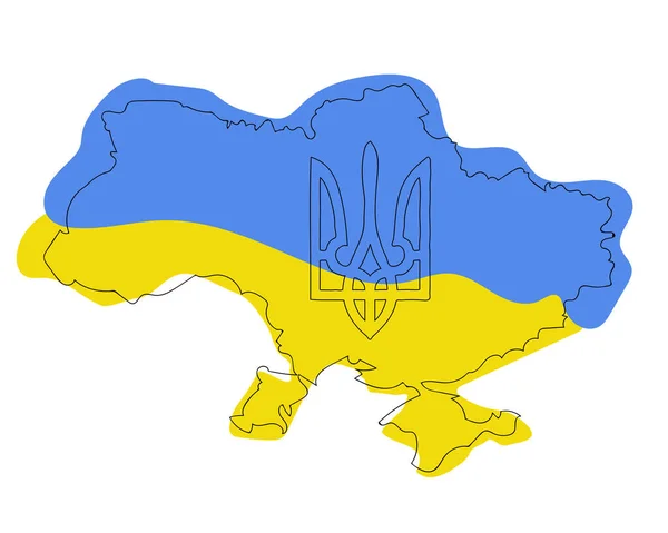 Peta Ukraina vektor - Stok Vektor