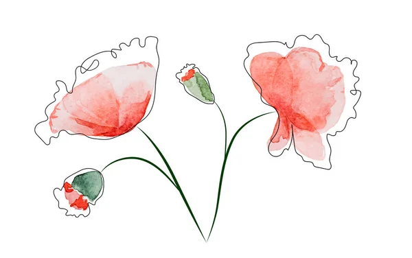 Peintures florales printanières — Image vectorielle