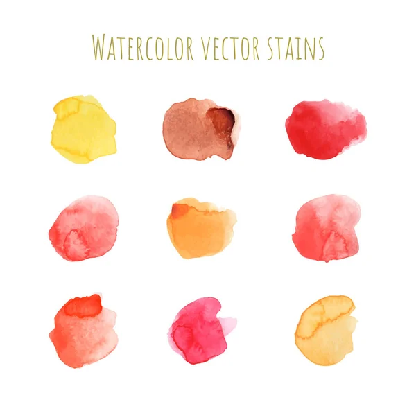 Watercolor vector paintings — Vetor de Stock