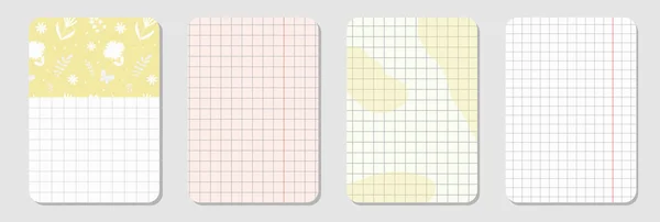 Collection of cute note paper — Image vectorielle