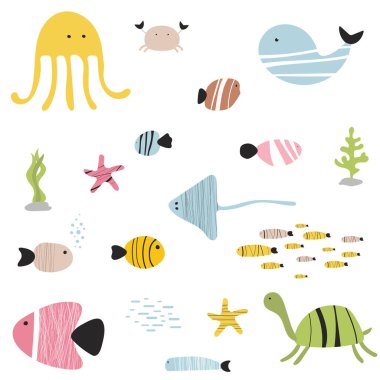 Sualtı Dünya İllüstrasyonu