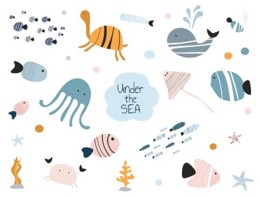 Sualtı Dünya İllüstrasyonu