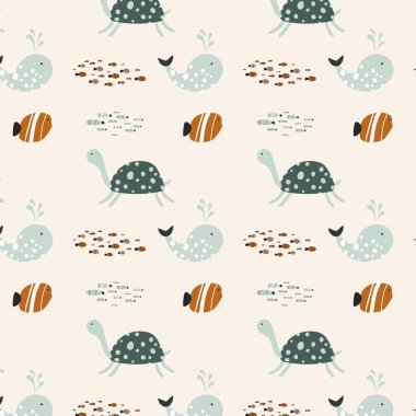 Su altı dünyası. Kusursuz desen