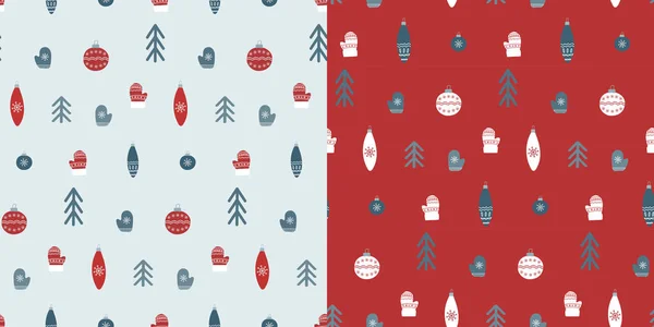 Weihnachten Nahtlose Muster Für Silvester Design Und Dekoration Mit Bäumen — Stockvektor