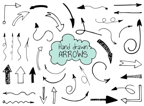 Arrow Graphic Paints Collection White Background Direction Symbol Elements Icons — Stockový vektor