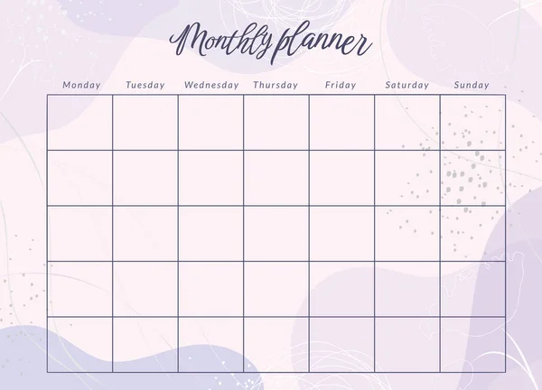 Simple Printable Weekly Planner Template Vector Daily Sheets Schedul Week — Archivo Imágenes Vectoriales