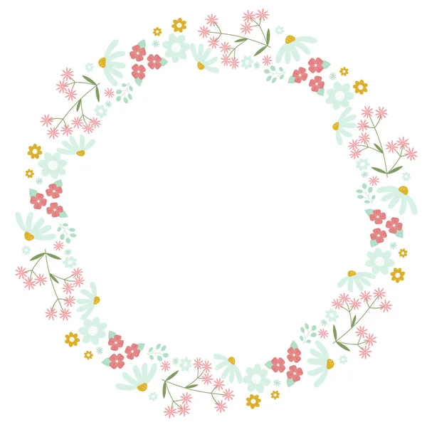 Çiçeklerle, bahar buketleriyle ve çelenklerle süslenmiş çiçek desenli. Sosyal medya ve hediye kartları için botanik romantik vektör tasarımı