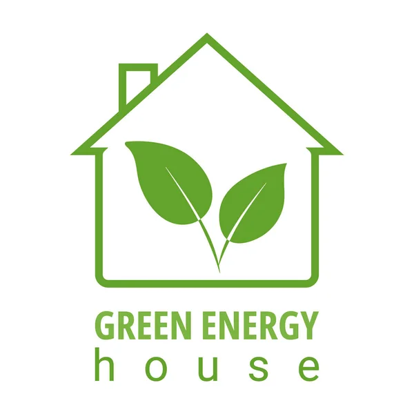 Eco Friendly Smart House Vector Logotype Ecology Protection Green Energy — Wektor stockowy