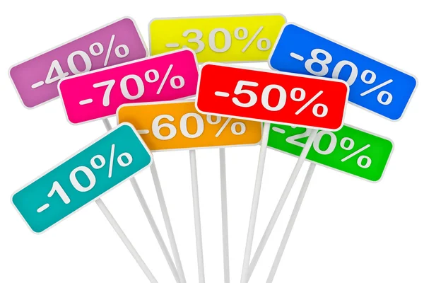 Sale poster with percent discount — Stock Photo, Image