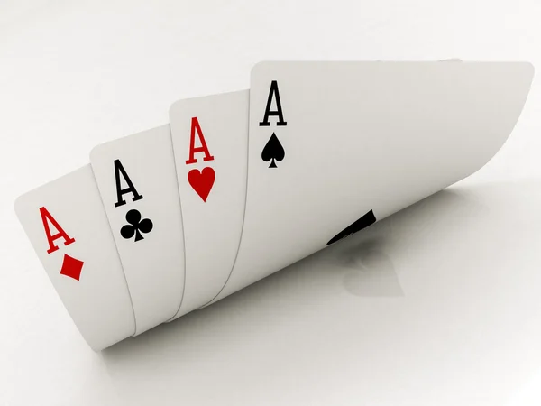 Four aces cards — Stock Photo, Image