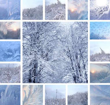 Winter collage clipart