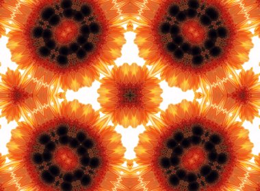 Gerber çiçek soyut desen