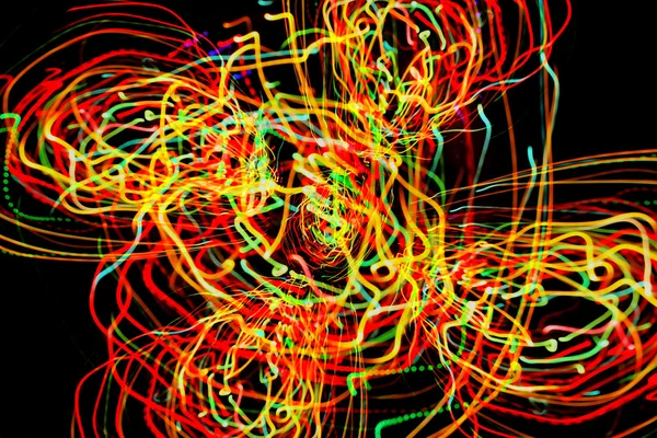 Abstract pattern of motion lights — Stock Photo, Image