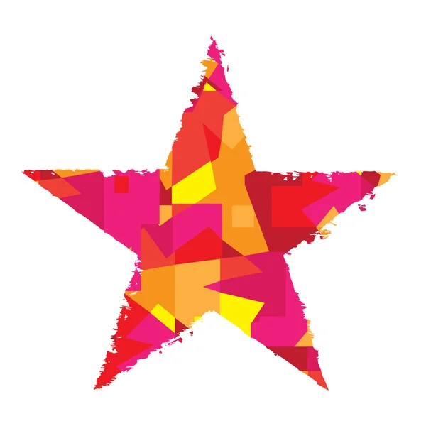 Estrella de color abstracta — Archivo Imágenes Vectoriales