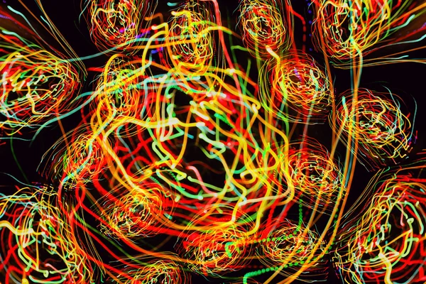 Abstract pattern of motion lights — Stock Photo, Image