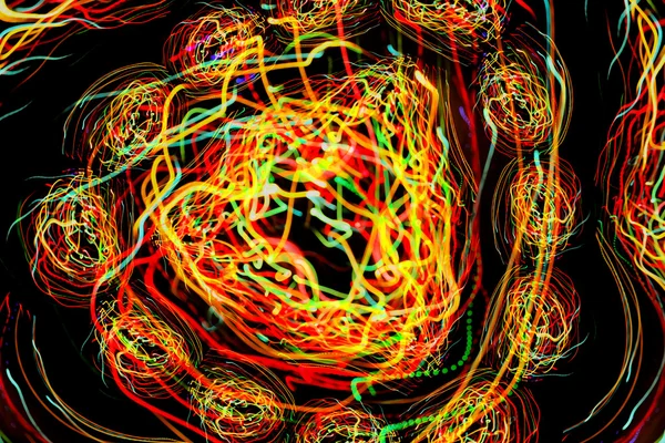 Abstract pattern of motion lights — Stock Photo, Image