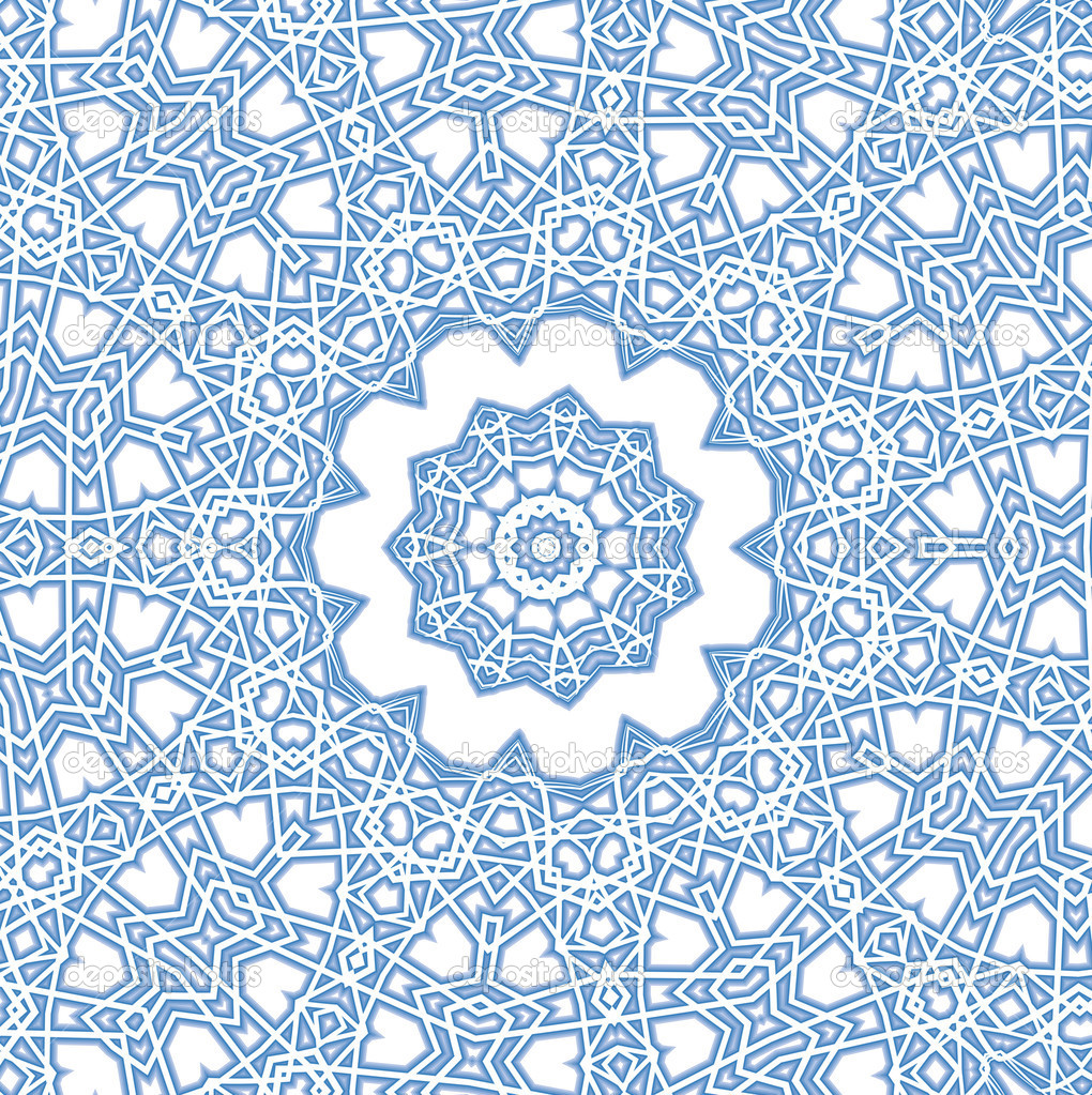 Abstract blue pattern on white