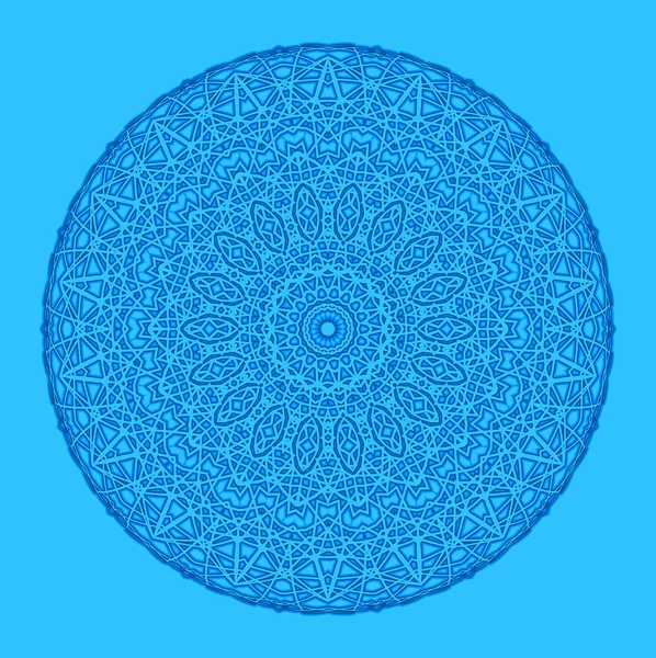 Fond bleu avec motif rond abstrait — Photo