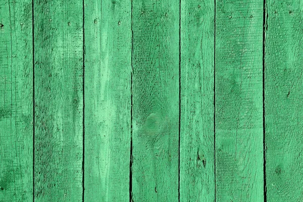 Wooden green fence texture — Stock Photo, Image