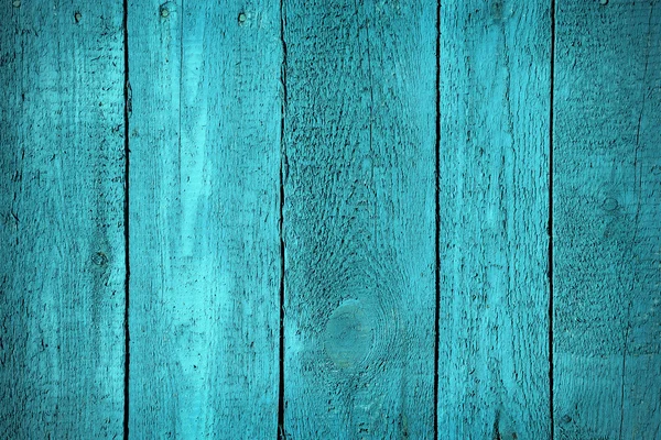 Texture of wooden blue fence — Stock Photo, Image