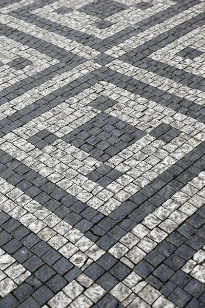 Pavimentación de piedras calle con patrón —  Fotos de Stock