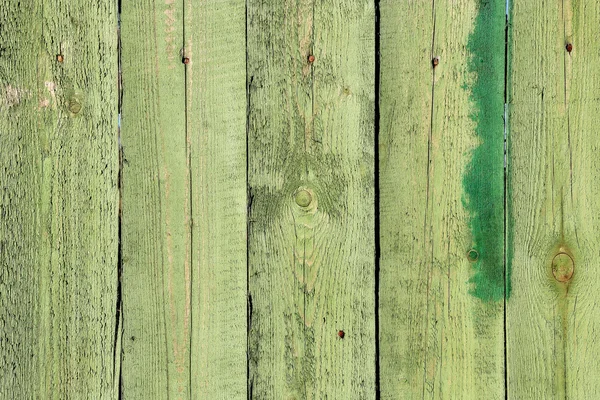 Wooden green fence — Stock Photo, Image
