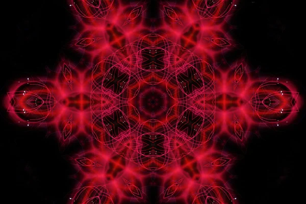 Patrón de luz roja abstracta en negro — Foto de Stock