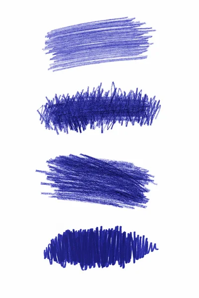 Series of blue pencil strokes — Stock Photo, Image