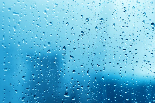 Gotas de agua sobre vidrio — Foto de Stock