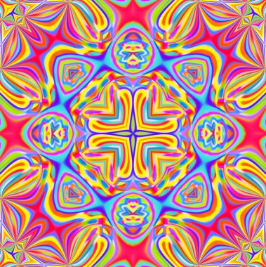 Parlak renkli karışık desenli parlak soyut arkaplan