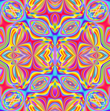 Parlak renkli karışık desenli parlak soyut arkaplan