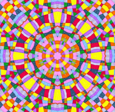 Parlak çok renkli eşmerkezli soyut arkaplan