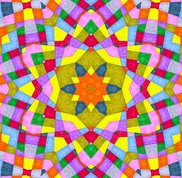 Fondo Abstracto Con Patrón Concéntrico Multicolor Brillante — Foto de Stock
