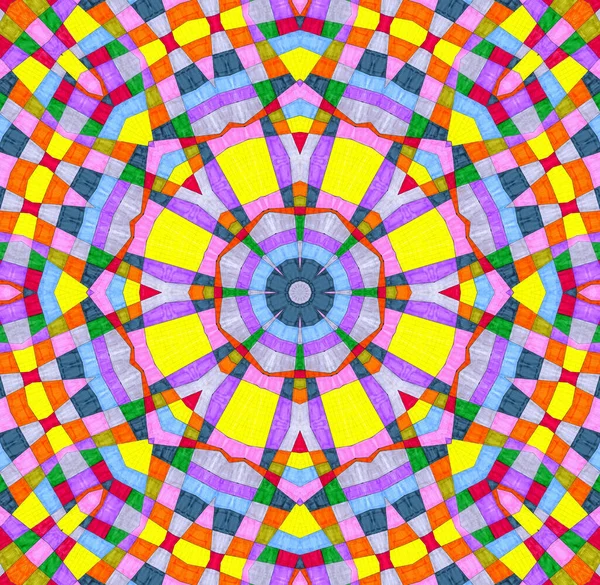 明るい多色同心円状のパターンを持つ抽象的背景 — ストック写真