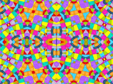 Tasarım için parlak renkli karışık desenli soyut arkaplan